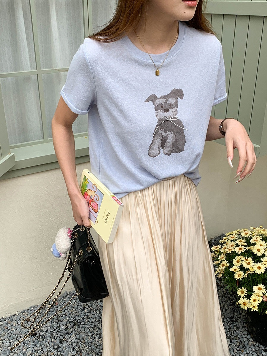 リボンモチーフパピーTシャツ
