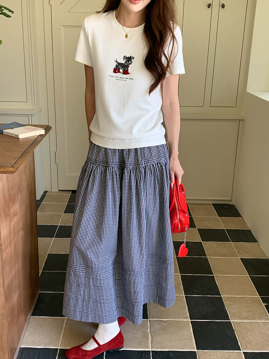 シュナウザープリントTシャツ