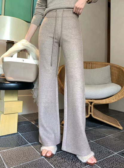ドローストリングソフトタッチワイドパンツ