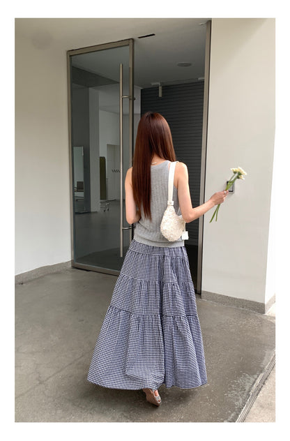 リラックスギャザーティアードロングスカート