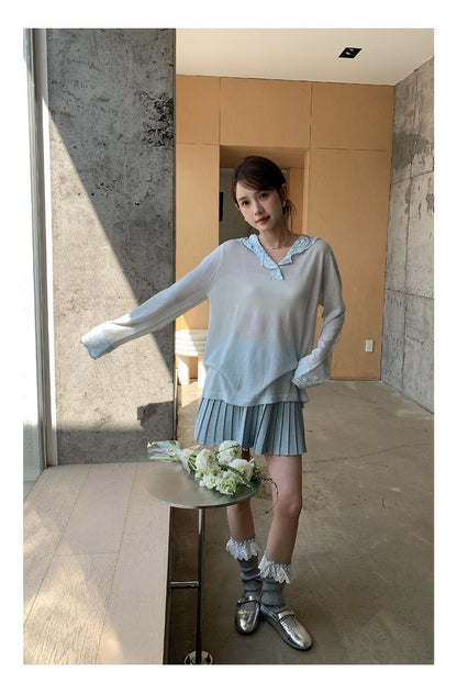 ソフトプリーツニットミニスカート