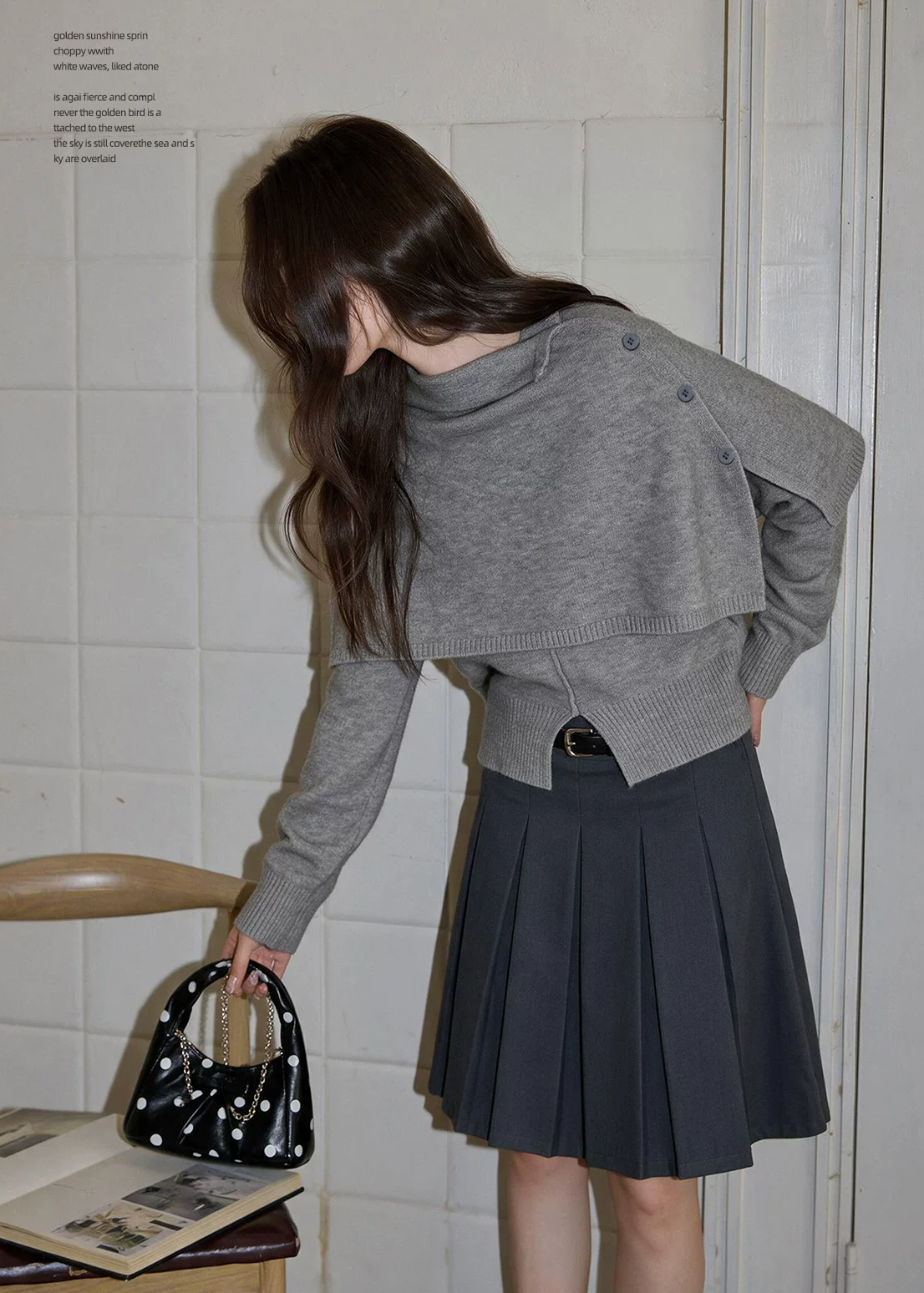 ケープレイヤードニットトップス