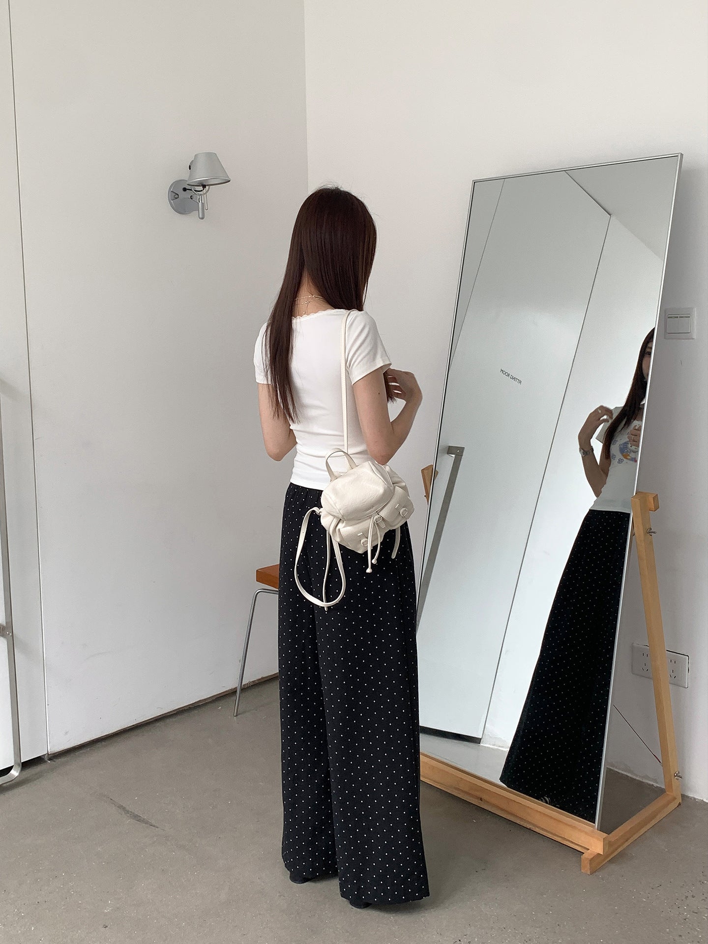 フレンチドットワイドタックパンツ