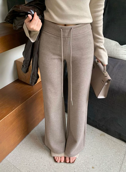 ドローストリングソフトタッチワイドパンツ