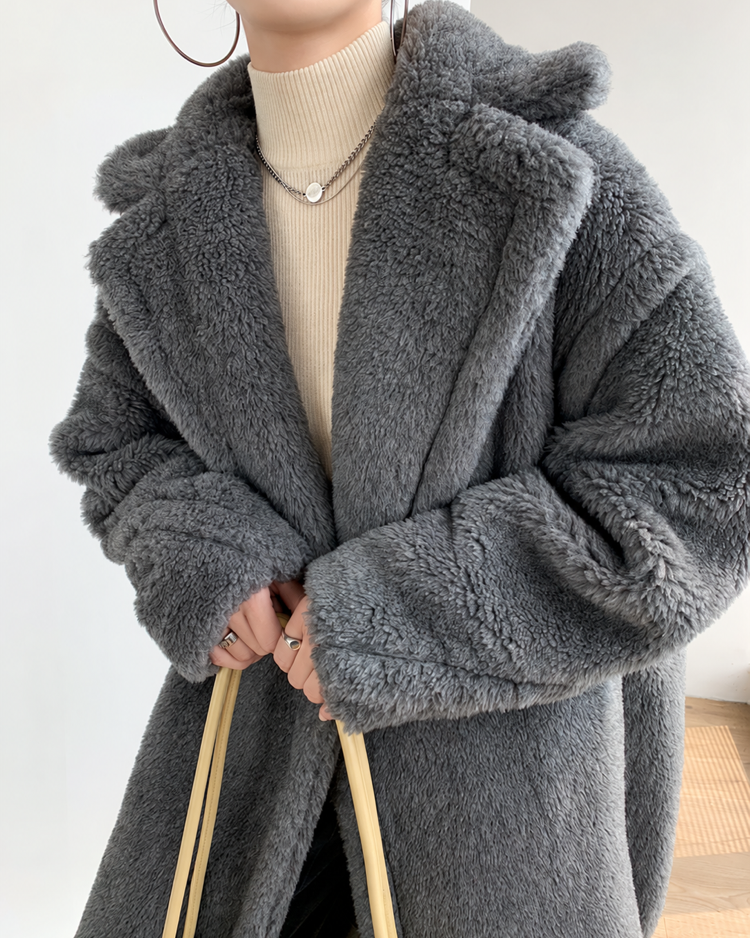 テディボアウールロングコート