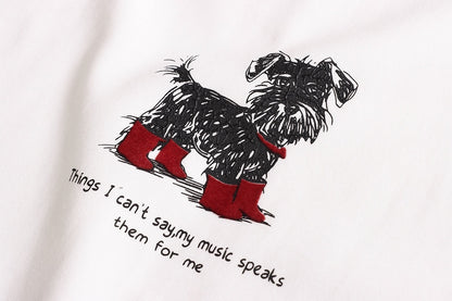 シュナウザープリントTシャツ