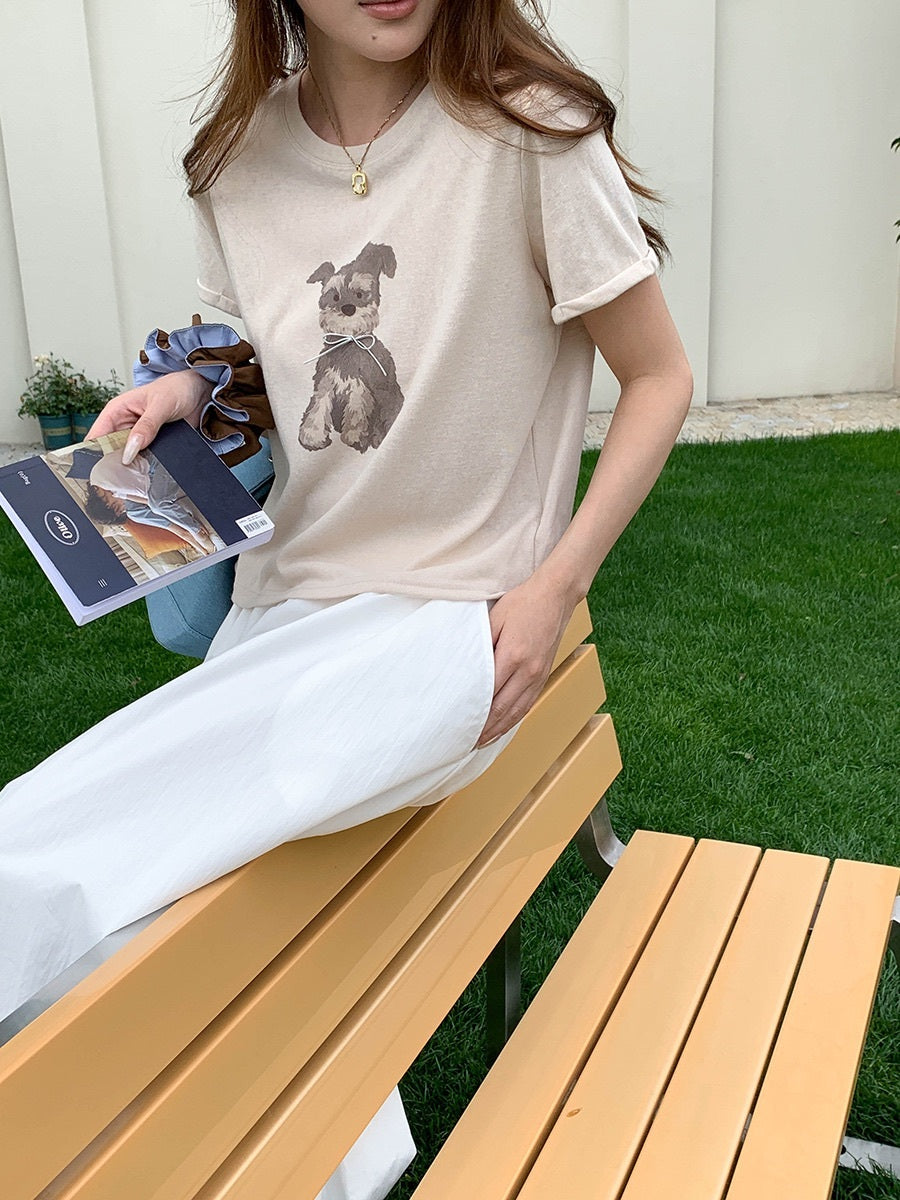リボンモチーフパピーTシャツ