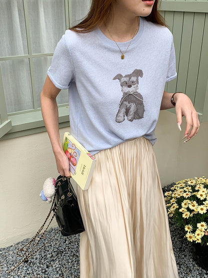 リボンモチーフパピーTシャツ