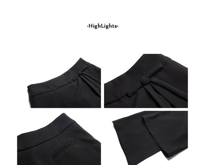 ラップスカートレイヤーワイドパンツ