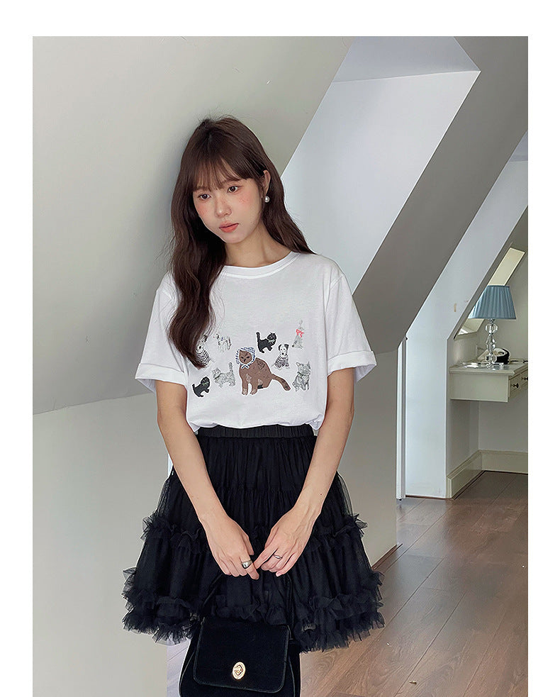 ミルフィーユチュールミニスカート