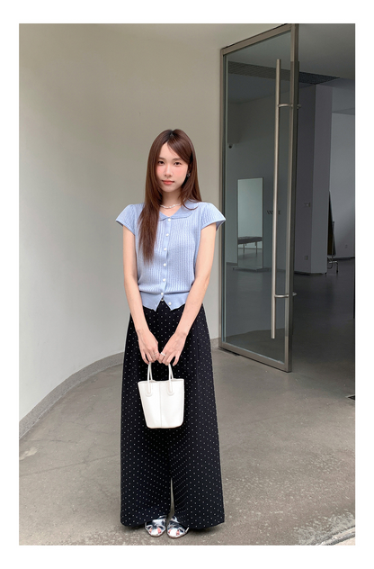 フレンチドットワイドタックパンツ