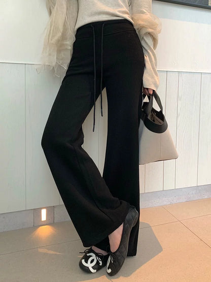 ドローストリングソフトタッチワイドパンツ
