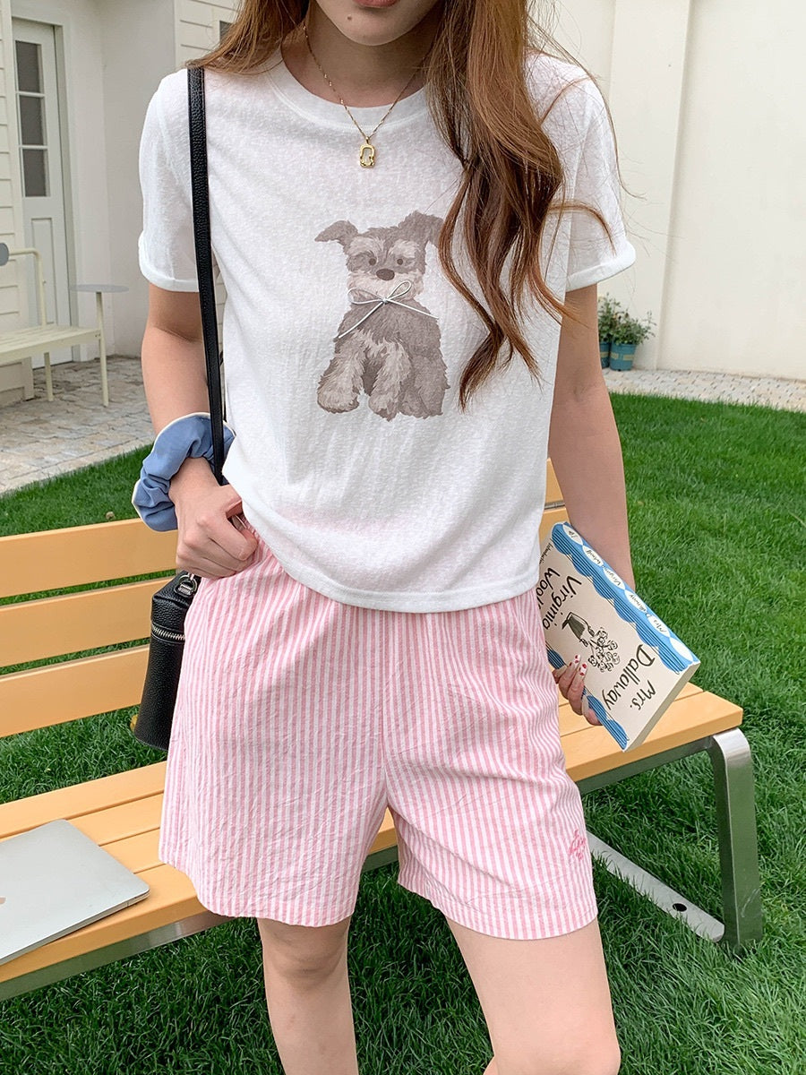リボンモチーフパピーTシャツ