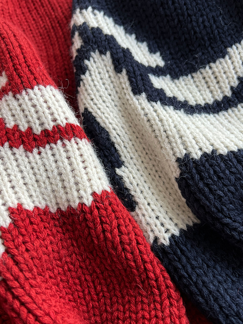 3color ホースモチーフジャガード編みニット