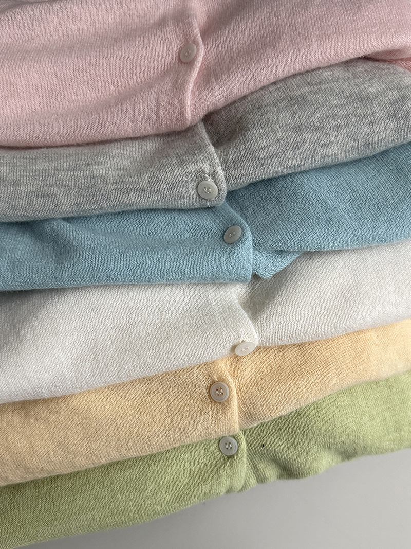 6color コットンウールシアーカーディガン