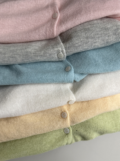 6color コットンウールシアーカーディガン
