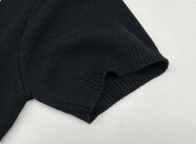 アシンメトリードレープニットトップス 5color