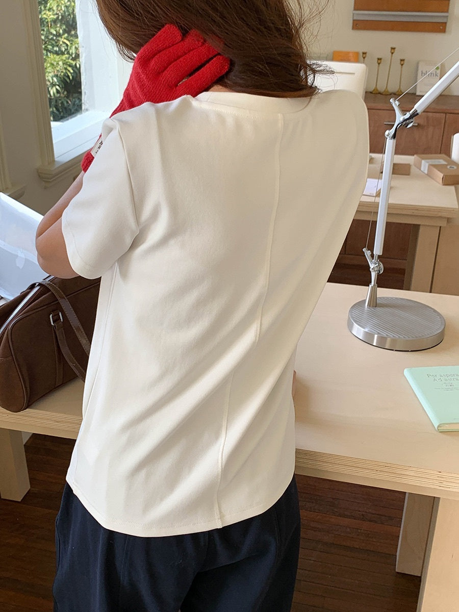 シュナウザープリントTシャツ