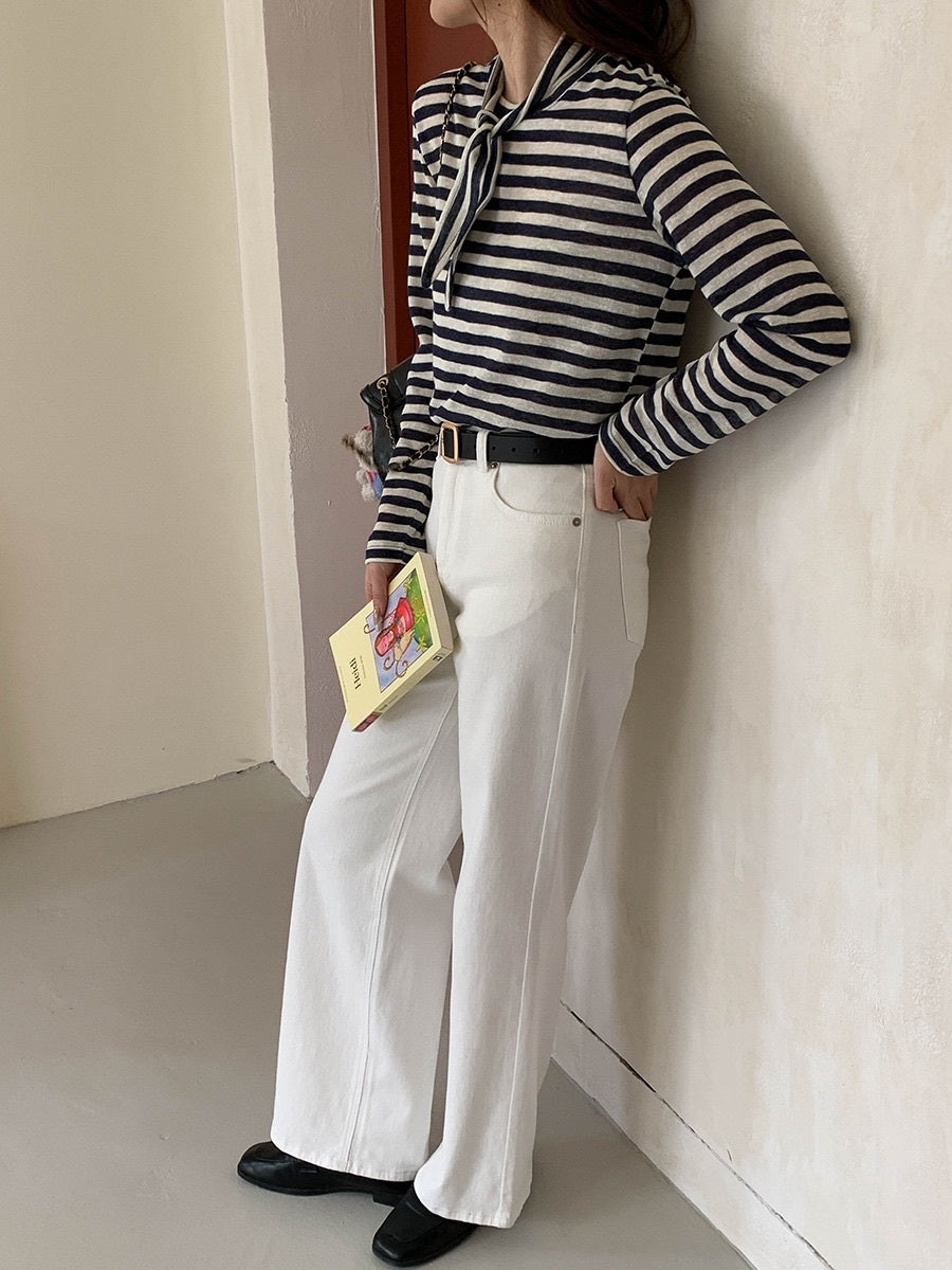 ホワイトストレートデニム