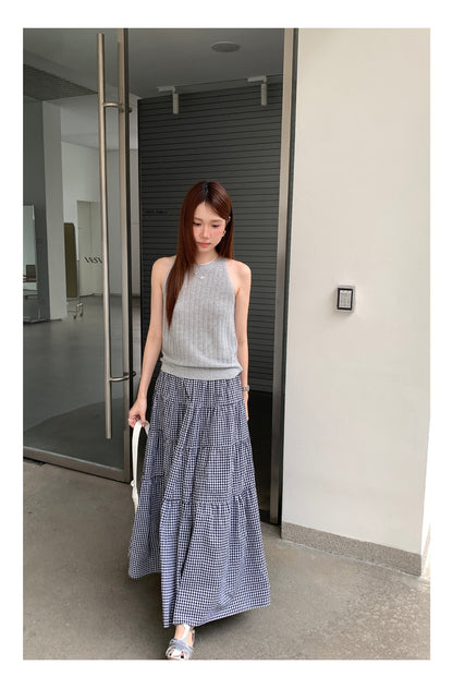 リラックスギャザーティアードロングスカート