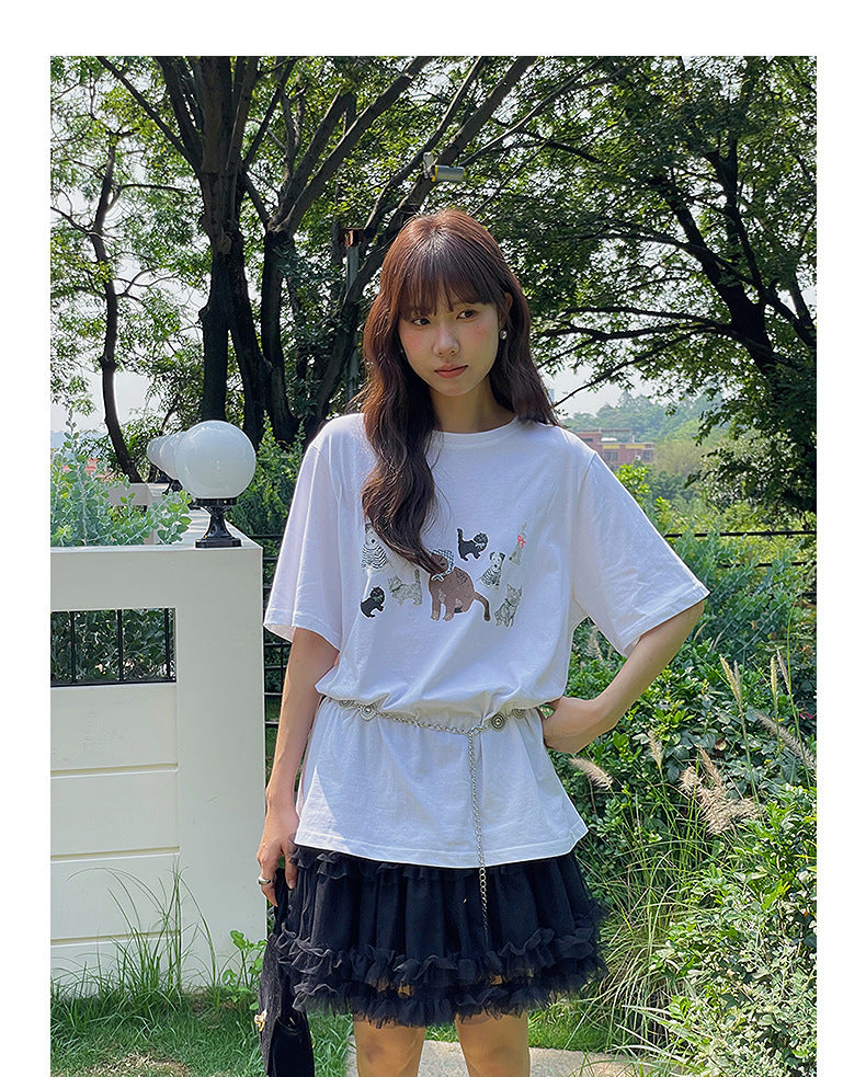 ミルフィーユチュールミニスカート