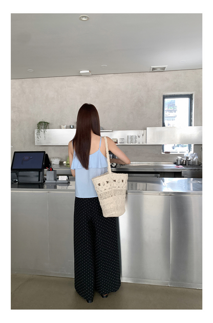 フレンチドットワイドタックパンツ