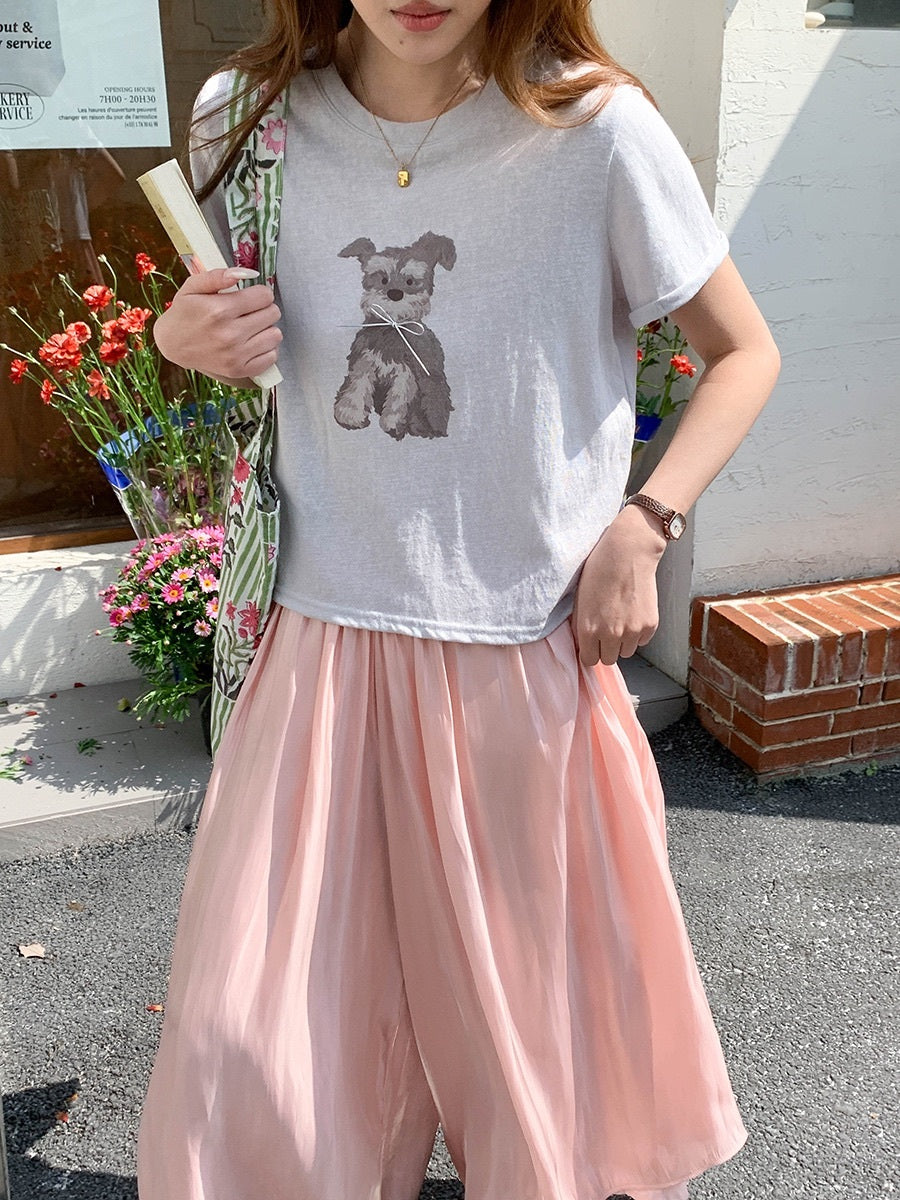 リボンモチーフパピーTシャツ